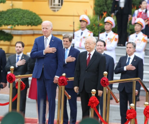 Tổng Bí thư Nguyễn Phú Trọng chủ trì lễ đón Tổng thống Joe Biden