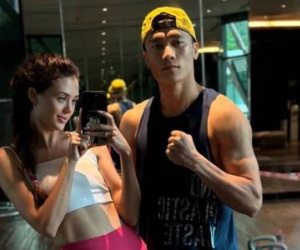 Bùi Tiến Dũng khoe body đẹp như tạc tượng khi cùng vợ Tây đi tập gym