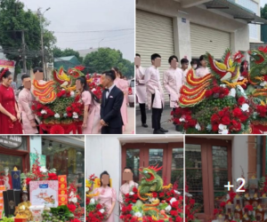 Choáng với dàn tráp ăn hỏi 'bê sái tay' của cô dâu Bắc Giang