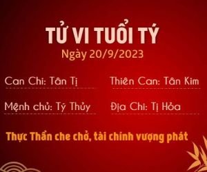Tử vi 12 con giáp hôm nay - thứ 4 ngày 20/09/2023: Tý phát tài, Hợi cẩn thận rước họa