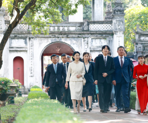 Hoàng Thái tử và Công nương Nhật Bản thăm Văn Miếu - Quốc Tử Giám