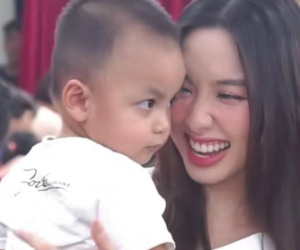 Thùy Tiên khoe con trai nuôi, xưng hô mẹ con cực kì tình cảm
