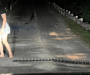 Khẩn trương xác minh thông tin cướp đặt bàn chông đinh bẫy xe trên đường