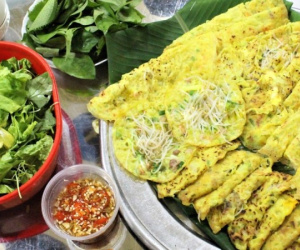 Thơm lừng, giòn tan bánh xèo thịt vịt giữa trời Thu