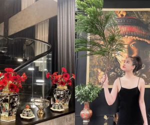 Bên trong căn penthouse cao cấp của Hoàng Thùy Linh: Gia chủ 'flex' thú chơi hoa, cành quả siêu nghệ