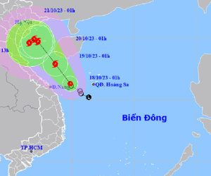 Áp thấp nhiệt đới tăng cấp, hướng vào Vịnh Bắc Bộ