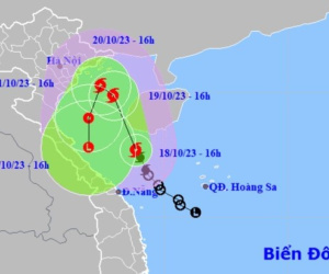Bão số 5 khả năng đổi hướng đột ngột trên Vịnh Bắc Bộ