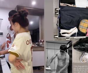 Hot girl khoe bồ cầu thủ ủi đồ và gấp quần áo cho mình, netizen chỉ chú ý đến dàn múi bụng căng đét!