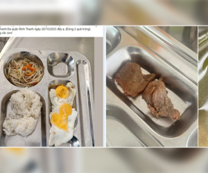 Vụ suất ăn bán trú 33.000 đồng chỉ có rau và trứng ốp la: Hiệu trưởng khẳng định không có chuyện 'cắt xén'