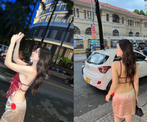 Đứng chụp ảnh cũng làm sáng cả một góc phố, hot girl ngay lập tức bị soi info và danh tính khiến nhiều người bất ngờ