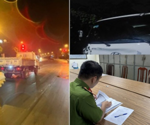 Nữ tài xế xe tải đi vào đường cấm, tông cặp vợ chồng đi xe máy thương vong