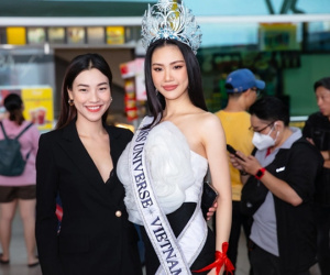 Bùi Quỳnh Hoa lên đường thi Miss Universe sau loạt ồn ào, Hương Ly nhắn gửi gây chú ý