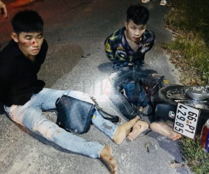 Hai thanh niên 'bầm dập' sau khi trộm xe máy còn chống trả quyết liệt