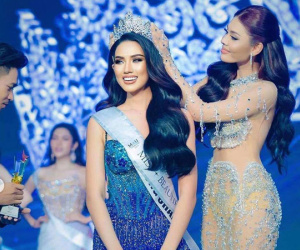 Mỹ nhân Campuchia cao gần 1,8m, mặt đẹp cực 'Tây', nổi trội tại Miss Universe