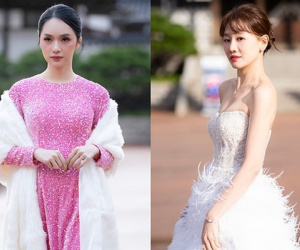 Hương Giang, Hari Won catwalk trong mưa rét ở Hàn Quốc
