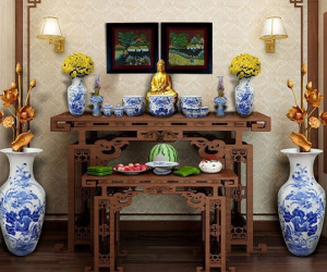 Tại sao khi thắp hương nên đặt bình hoa bên trái bàn thờ?