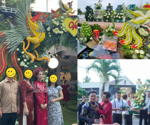 Cận cảnh 14 tráp sính lễ Gin Tuấn Kiệt mang cưới Puka: 500 triệu đồng, 20 cây vàng và ghi điểm ở chi tiết 'nịnh' vợ