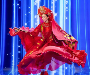 Bùi Quỳnh Hoa lột xác thành 'cô đồng' tự tin nhảy múa ở Miss Universe 2023