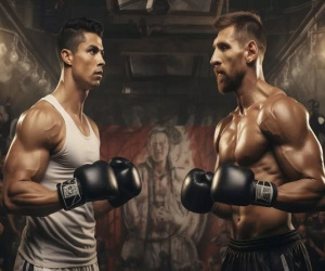 Ronaldo và Messi thượng đài trong trận quyền Anh giả tưởng: Siêu máy tính dự đoán từng hiệp, kết quả bất ngờ