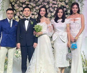 Sao Việt diện đồ 'kém duyên' đi ăn cưới: Hoàng Thuỳ mất điểm vì hở bạo, Lâm Khánh Chi như hoá cô dâu