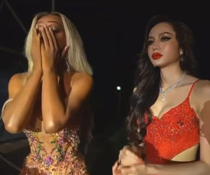 Tham gia cuộc thi Hoa hậu có 9 thí sinh, Lương Mỹ Kỳ 'đứng hình' khi chỉ giành ngôi Á hậu 2