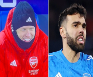 Thủ môn Ramsdale cười tươi khi đồng đội mắc lỗi khiến Arsenal thủng lưới