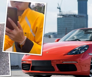 Shipper vượt đèn đỏ tông vào xe Porsche đắt tiền, một lời nói của chủ xe khiến triệu dân mạng Trung Quốc cảm động