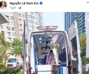 Nam Em xuất hiện trên xe cấp cứu sau nghi vấn sẩy thai?
