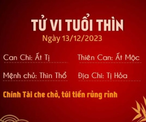 Tử vi 12 con giáp hôm nay - thứ 4 ngày 13/12/2023: Thìn rủng rỉnh, Thân gặp quý nhân