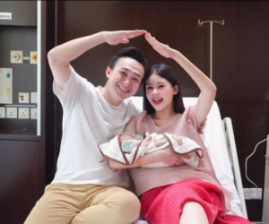 Hoa hậu Ngân Anh vỡ òa cảm xúc khi sinh con trai đầu lòng