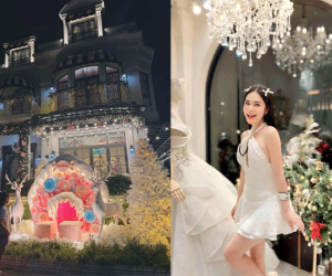 Đại gia quận 7 Đoàn Di Băng 'flex' biệt thự 22 tỷ mùa Noel: Giăng đèn sáng rực góc phố, góc 'sống ảo' nào cũng lung linh