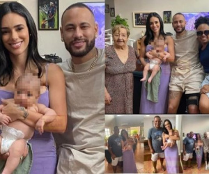Tuyên bố chia tay Neymar, nữ người mẫu vẫn tươi cười xuất hiện cạnh gia đình bạn trai cũ