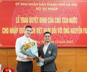 Nguyễn Filip nhận quốc tịch Việt Nam tại Sở Tư pháp Hà Nội, chia sẻ đầy cảm xúc