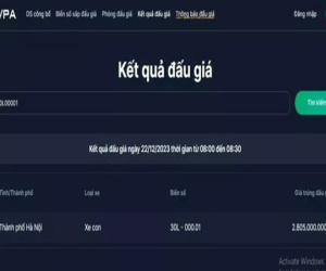 Biển 'siêu VIP' 30L-000.01 của Hà Nội chốt giá hơn 2,8 tỷ sau 30 phút