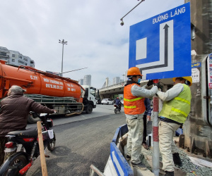 Hà Nội lại phân luồng ở Ngã Tư Sở, từ Trường Chinh về Láng có hướng đi mới