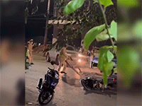 Xem lực lượng chức năng Bắc Giang vất vả khống chế người đàn ông trốn đo nồng độ cồn