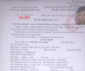 Truy nã đặc biệt 'sát thủ' trong vụ dựng màn kịch cướp 8 tỷ đồng ở Hưng Yên