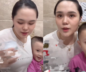Ái nữ cựu chủ tịch CLB Sài Gòn vừa bán hàng online vừa trông con, dân mạng thắc mắc 'Duy Mạnh đâu'?