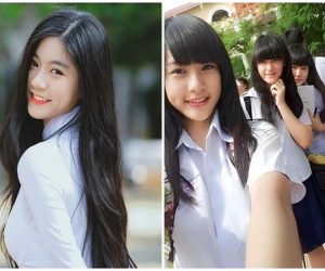 'Hot girl má lúm' khoe ảnh thời đi học, nhan sắc có thay đổi?