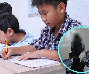 Bé trai rơi nước mắt đến đồn cảnh sát tố cáo lớp dạy thêm trái phép vì phải học quá nhiều
