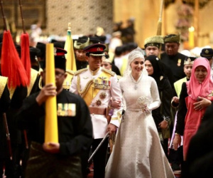 Đám cưới Hoàng tử Brunei: Cặp đôi đẹp như bước ra từ cổ tích, lễ đường xa hoa lộng lẫy đến từng chi tiết