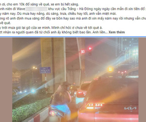 Ngày nào cũng xin 10 nghìn đổ xăng ở ngã tư Hà Nội, người đàn ông bị vạch trần thân phận