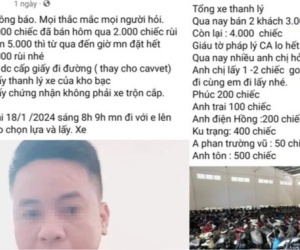 Lý do người đàn ông bị phạt khi đăng thông tin bán '7000 xe tang vật'
