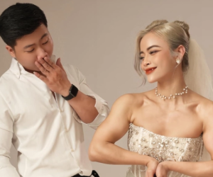 Cô dâu Hà Nội khoe cơ bắp cuồn cuộn, bế chú rể trong ảnh cưới, bố mẹ hai bên đưa ra nhận xét