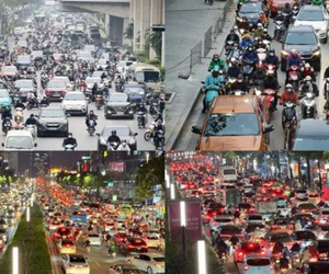 Đường phố Hà Nội tắc không lối thoát cả ngày lẫn đêm khi Tết cận kề