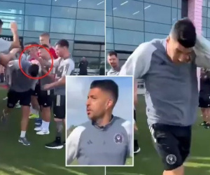 Luis Suarez bị đánh đau, giận dỗi mắng Messi là… đồ ngốc