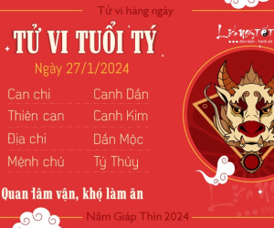 Tử vi thứ 7 ngày 27/1/2024 của 12 con giáp: Mão chịu khó, Hợi rủng rỉnh