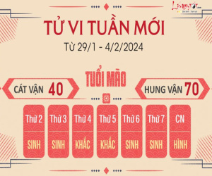 Tử vi tuần mới của 12 con giáp từ 29/1 – 4/2/2024: Mão gặp trở ngại, Tuất lao đao