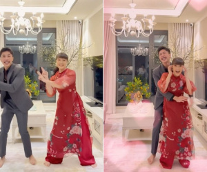 'Cựu's Táo Y tế Vân Dung hé lộ căn hộ tone trắng tinh tế, ngập tràn không khí Tết qua một chi tiết