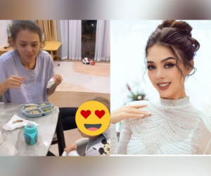 Vợ mẫu Tây của Bùi Tiến Dũng lộ diện mạo kém sắc, mắt thâm quầng khi ở nhà chăm con, quá khác biệt với khi lên sàn catwalk